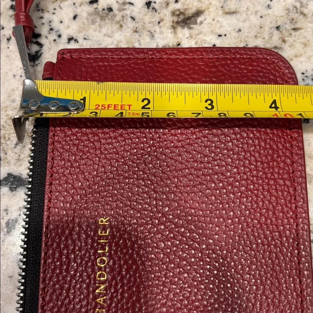 Bandolier Burgundy Slim Zipper Pouch + Strap